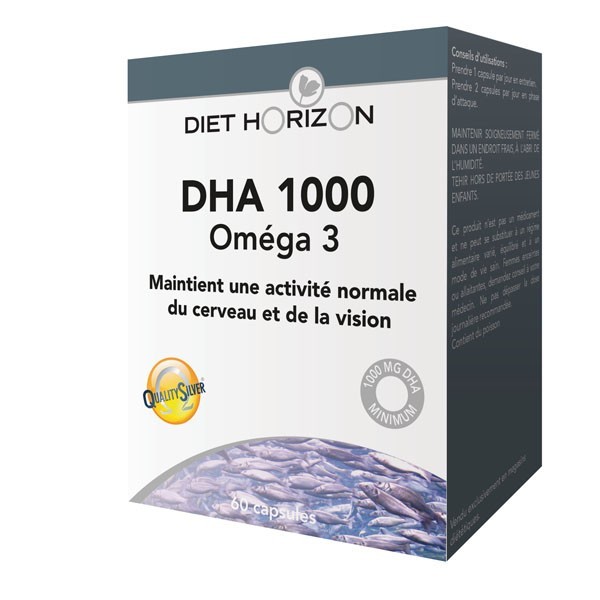 DHA 1000 Oméga 3 - 60 capsules