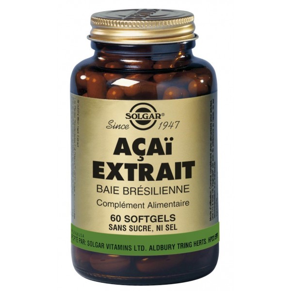 SOLGAR ACAI EXTRAIT 60 SOFTGELS