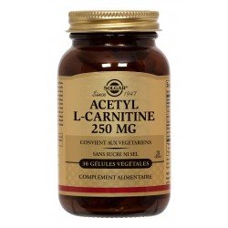 SOLGAR ACETYL L-CARNITINE 250 MG 30 GELULES VEGETALES