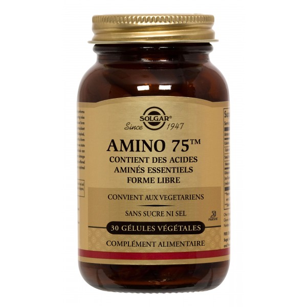 SOLGAR AMINO 75 30 GELULES VEGETALES