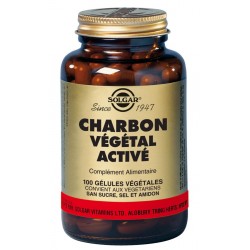 SOLGAR CHARBON VEGETAL ACTIVE 100 GELULES VEGETALES