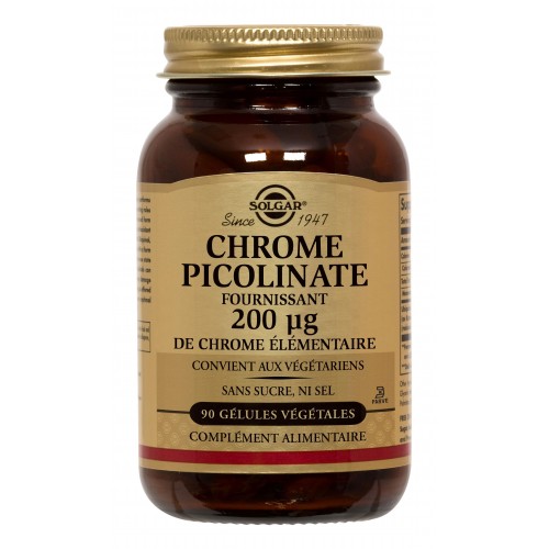 CHROME PICOLINATE 200µg 90 gélules