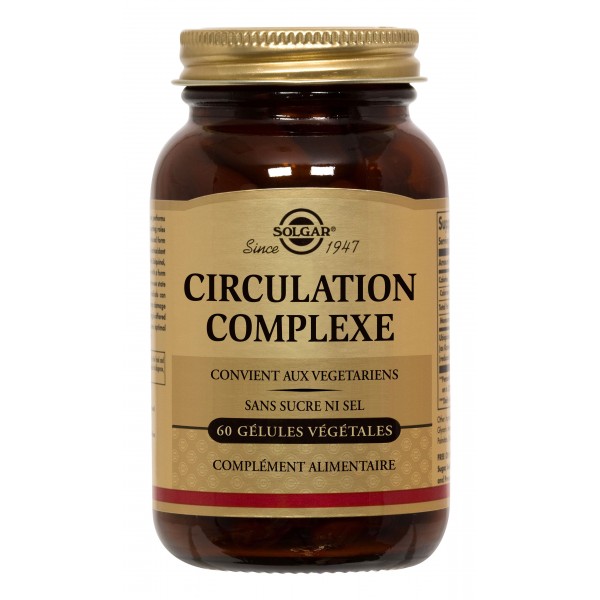 SOLGAR CIRCULATION COMPLEXE 60 GELULES VEGETALES