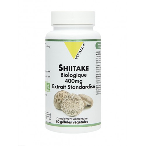 VIT&#039;ALL+ SHIITAKE 400 MG 60 GELULES VEGETALES