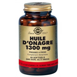 SOLGAR HUILE D&#039;ONAGRE 1300 MG 60 SOFTGELS