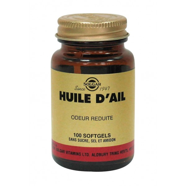 SOLGAR HUILE D'AIL 100 SOFTGELS