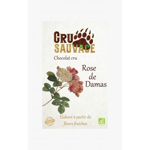 CHOCOLAT CRU ROSE DE DAMAS 50g