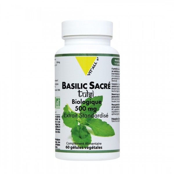 VIT'ALL+ BASILIC SACRE TULSI 500 MG 60 GELULES VEGETALES