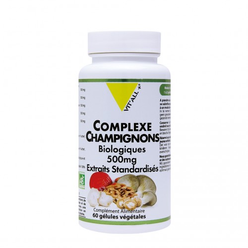 VIT&#039;ALL+ COMPLEXE CHAMPIGNONS 500 MG 60 GELULES VEGETALES