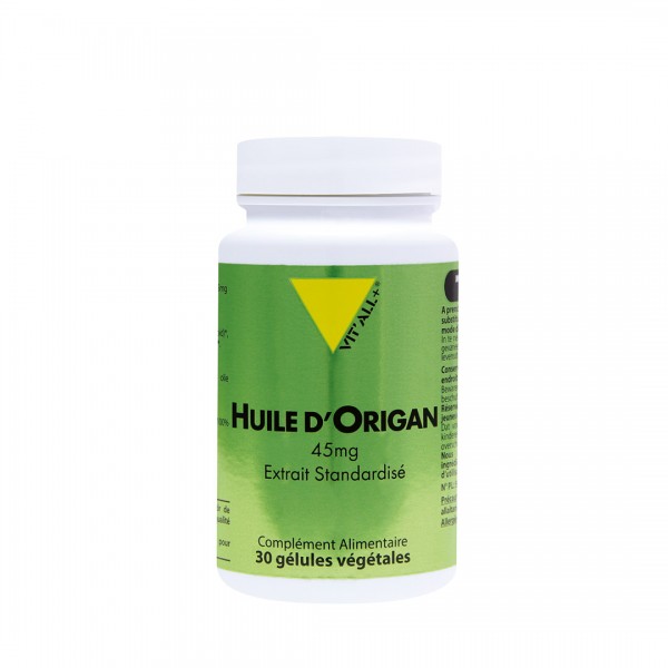 VIT'ALL+ HUILE D'ORIGAN 45 MG 30 GELULES VEGETALES