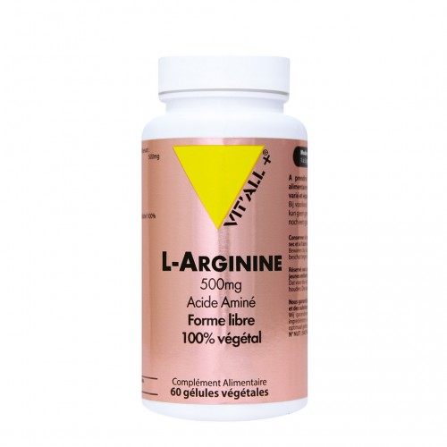 VIT&#039;ALL+ L-ARGININE 500 MG 60 GELULES VEGETALES