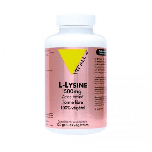 VIT&#039;ALL+ L-LYSINE 500 MG 120 GELULES VEGETALES