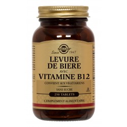 SOLGAR LEVURE DE BIERE AVEC VITAMIE B12 250 COMPRIMES