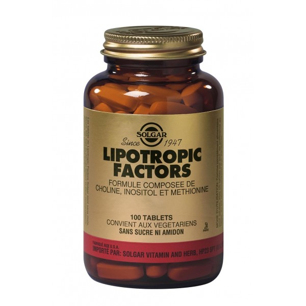 SOLGAR LIPOTROPIC FACTORS 100 COMPRIMES