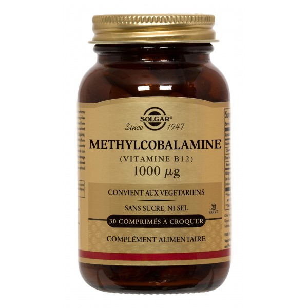 SOLGAR METHYLCOBALAMINE 1000 µG 30 COMPRIMES A CROQUER