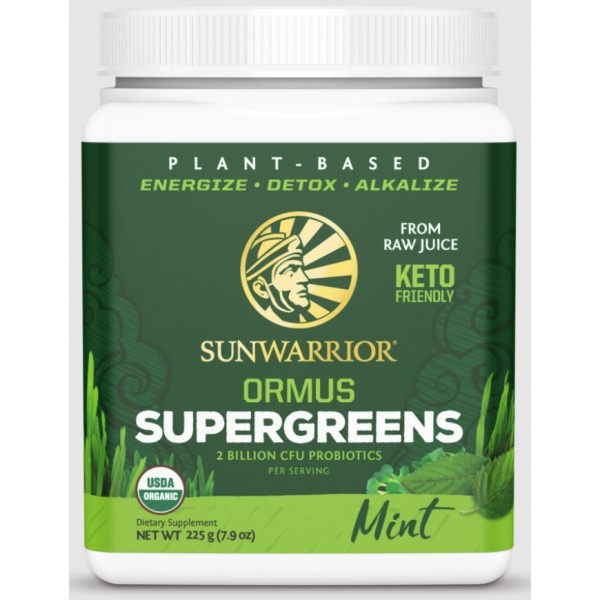 SUNWARRIOR ORMUS SUPERGREENS MINT 225G