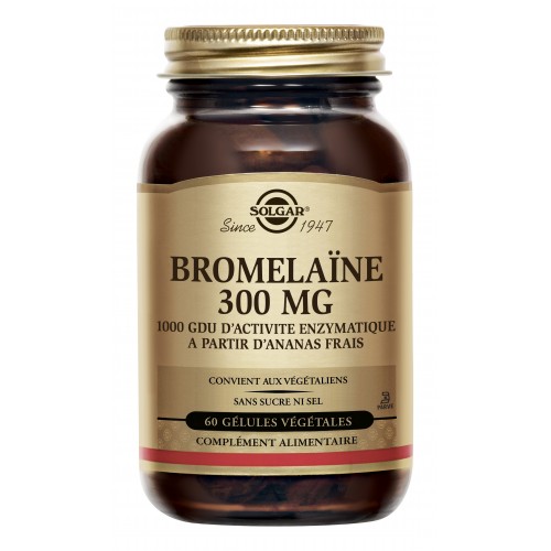 SOLGAR BROMELAINE 30 MG 60 GELULES VEGETALES