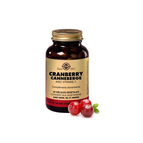 SOLGAR CRANBERRY CANNEBERGE 60 GELULES VEGETALES