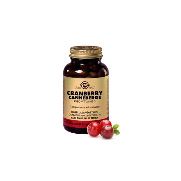 SOLGAR CRANBERRY CANNEBERGE 60 GELULES VEGETALES