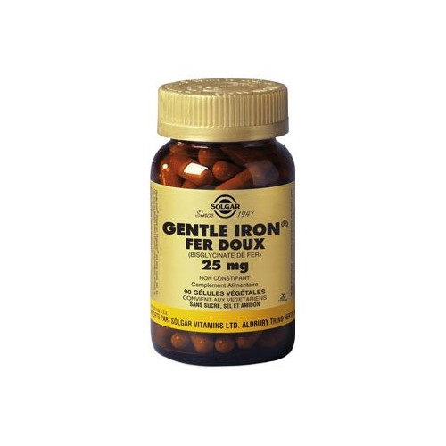 SOLGAR GENTLE IRON 25 MG 90 GELULES VEGETALES