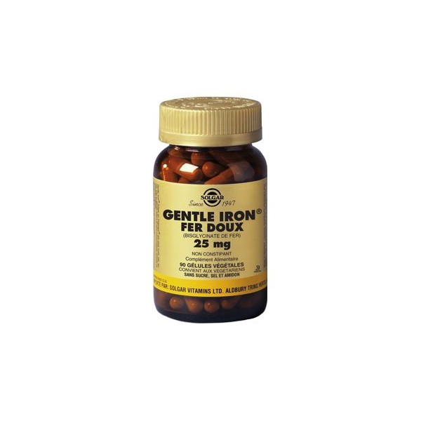 SOLGAR GENTLE IRON 25 MG 90 GELULES VEGETALES