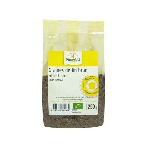 LIN BRUN graines FRANCE 250g