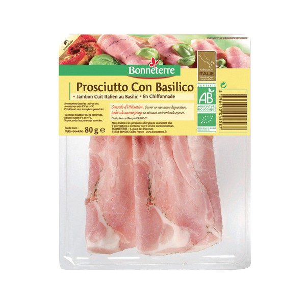 PROSCIUTTO con BASILICO CHIFFONADE 80g