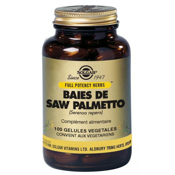 SOLGAR BAIES DE SAW PALMETTO 100 GELULES VEGETALES