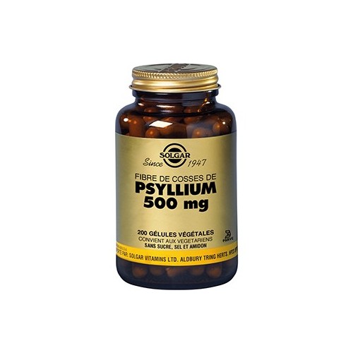 SOLGAR PSYLLIUM 500 MG 200 GELULES VEGETALES