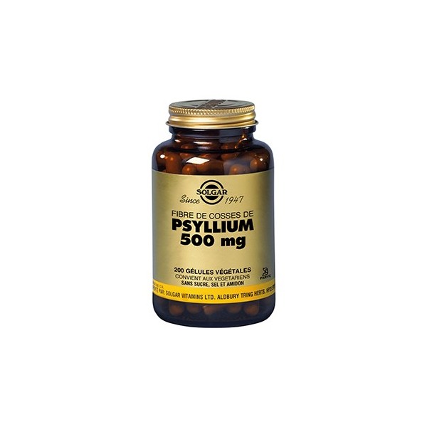 SOLGAR PSYLLIUM 500 MG 200 GELULES VEGETALES