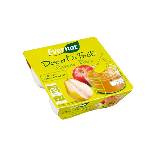 COMPOTE 100% POMME POIRE 4x100g