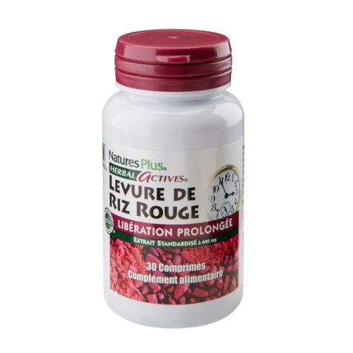 NATURES PLUS LEVURE DE RIZ ROUGE 30 COMPRIMES