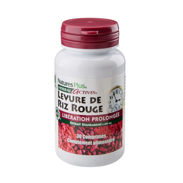 NATURES PLUS LEVURE DE RIZ ROUGE 30 COMPRIMES