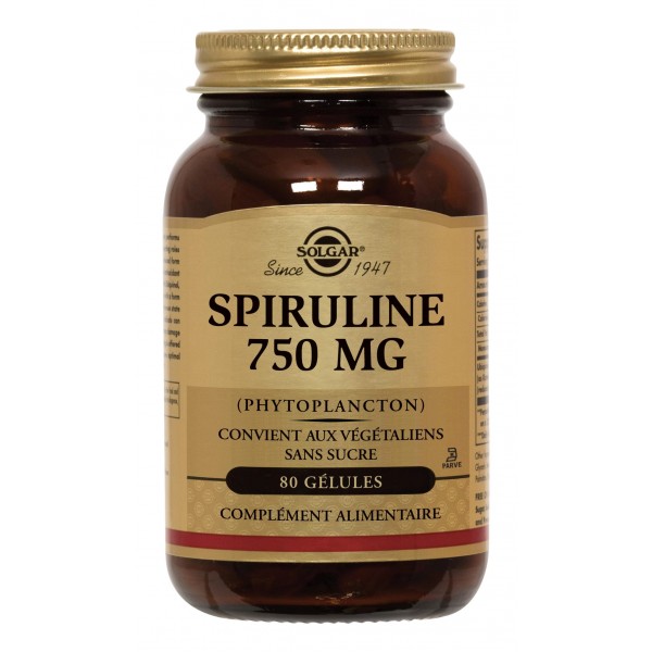 SOLGAR SPIRULINE 750MG 100 COMPRIMES