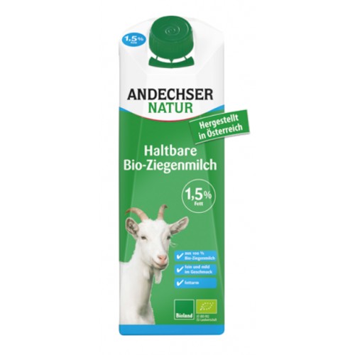 Lait chèvre longue conserv. 1.5 % 1L