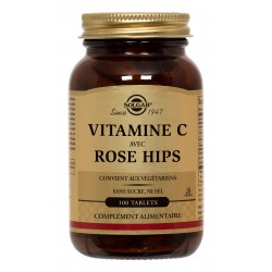 SOLGAR VITAMINE C 500 MG AVEC ROSE HIPS 100 COMPRIMES