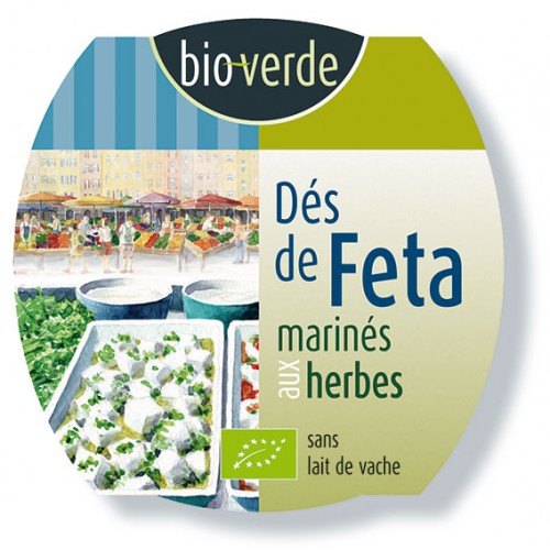 Dés de feta aux herbes 125 gr