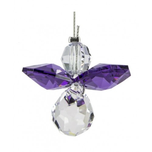 ANGE SWAROVSKI AMETHYSTE/FEVRIER 2,5cm