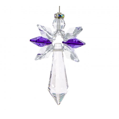 ARCHANGE SWAROVSKI AMETHYSTE/FEVRI 5,5cm