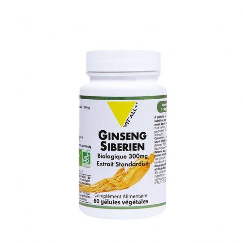 VIT&#039;ALL+ GINSENG SIBERIEN 300 MG 60 GELULES VEGETALES