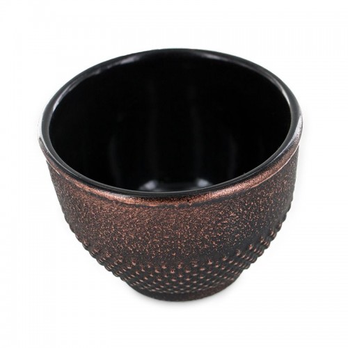 TASSE FONTE CHINOISE NOIR &amp; BRONZE 15cl