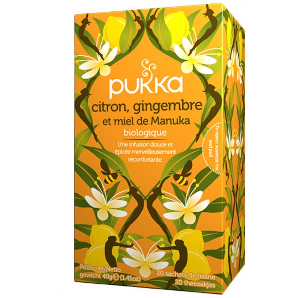 CITRON GINGEMBRE MANUKA TISANE x20achets