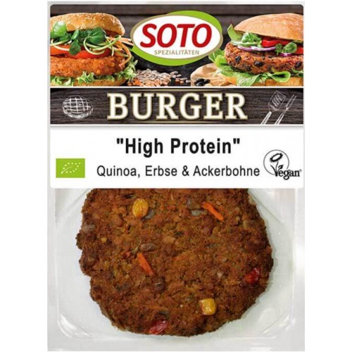 HIGH PROTEIN BURGER POIS/FEVE 150g