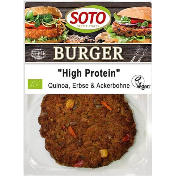 HIGH PROTEIN BURGER POIS/FEVE 150g