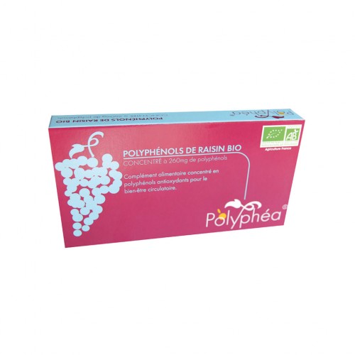 VIT&#039;ALL+ POLYPHEA POLYPHENOLS DE RAISIN BIO 260 MG 10 AMPOULES