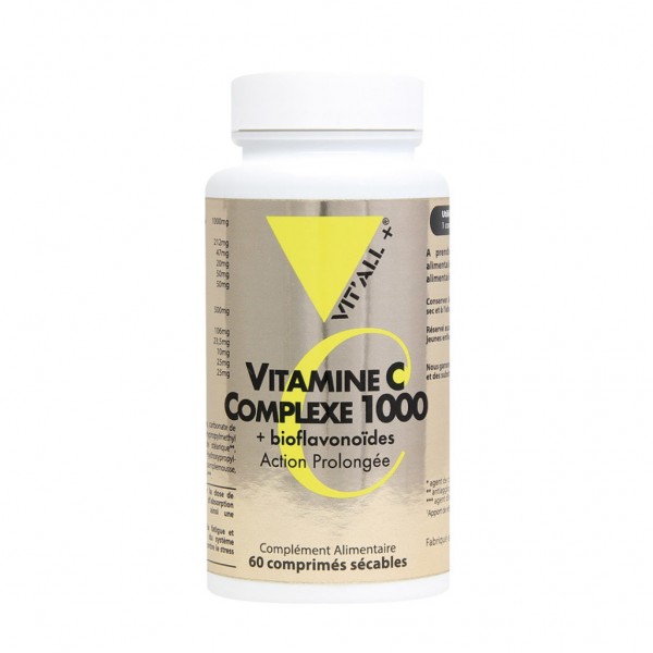 VIT'ALL+ VITAMINE C COMPLEXE 1000 ET BIOFLAVONOIDES 60 COMPRIMES SECABLES
