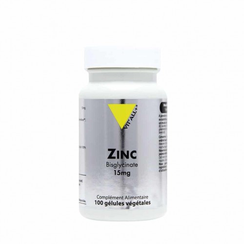 VIT&#039;ALL+ ZINC BISGLYCINATE 15 MG 100 GELULES VEGETALES