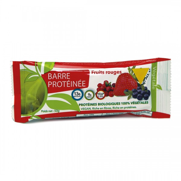VIT'ALL+ BARRE PROTEINEE FRUITS ROUGES 50 G