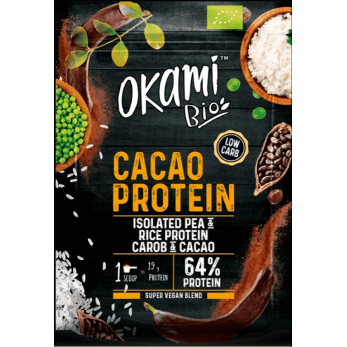 PROTEINES POIS RIZ CAROUBE CACAO 500g