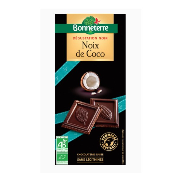 Chocolat noir noix de coco 85 gr